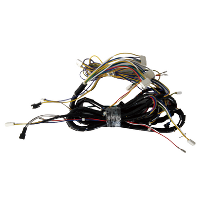 Industrial wiring harnesses   Red and white flat cable plug connection terminal